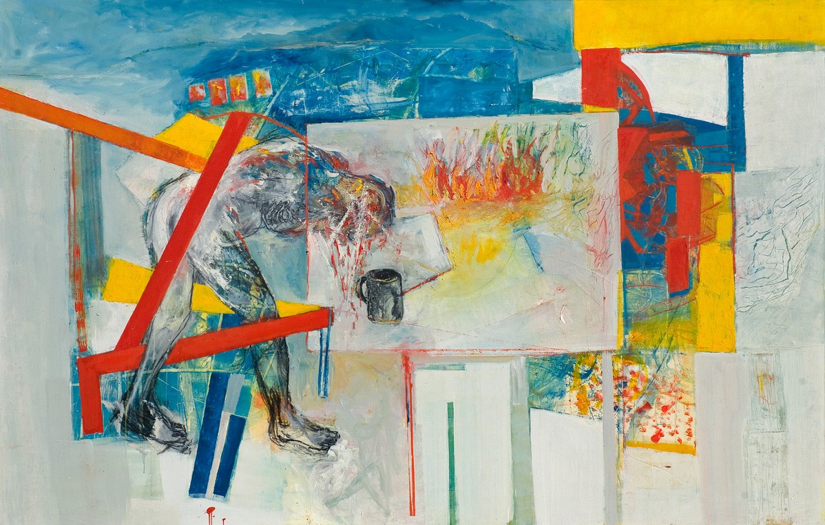 Unos minutos antes de_crear_180 x 280 cms oleo sobre tela 2008 Omar Gatica Pintura de Omar Gatica Rivera 2008