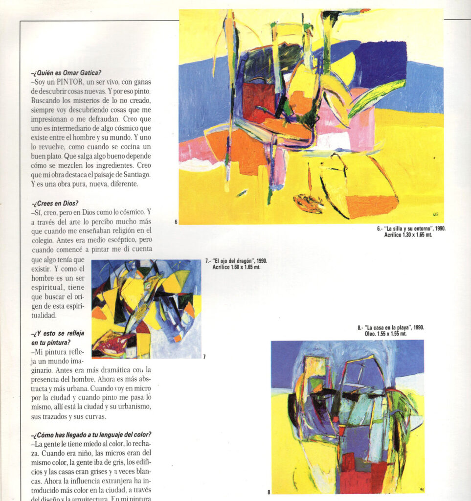 OG-PRE-1991 OMAR GATICA: SIN TEMOR AL COLOR Hernán Garfias Revista Diseño / Galerías y Museos
