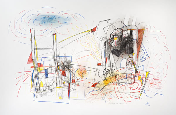 OG-OBRA-DIB-2007. Desayuno en Verano, Omar Gatica, febrero 2007, 100 x 70 cm OG-OBRA-DIB-2007. Desayuno en Verano, Omar Gatica, febrero 2007, 100 x 70 cm
