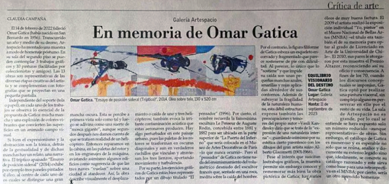 En memoria de Omar Gatica