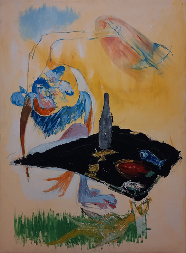 Obra de Omar Gatica en la exposición Equilibrio Visionario del Destino, Galería ArtEspacio 2023. Colección María Elena Comandari. 