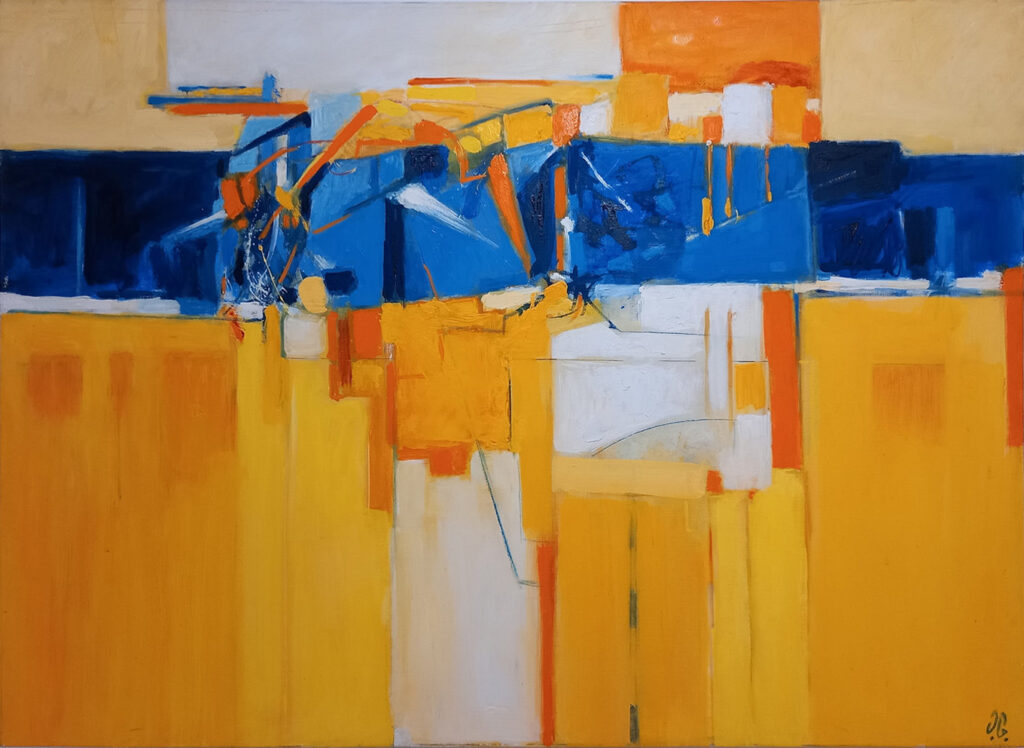 Obras de la exposición Equilibrio Visionario del Destino. Pintor Omar Gatica. Galería Artespacio 2023