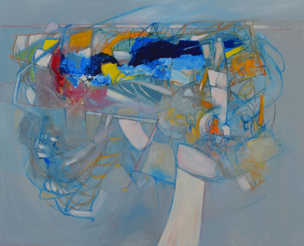 Acción quirúrgica de la luz, óleo sobre tela,180 cm. x 220 cm. Omar Gatica Rivera - 2017