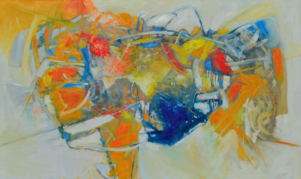 Antes de la calma y el recogimiento, óleo sobre tela, 120 cm. x 200 cm. Omar Gatica Rivera - 2017