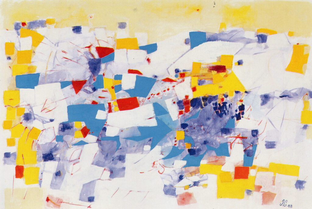 OG-OBRA-DIB-1998 - Omar Gatica - Media Tarde, 1998. Témpera sobre papel, 75 x 110 cm.