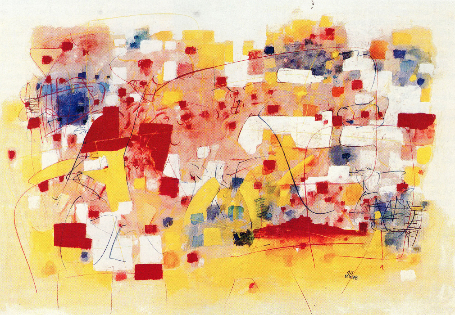 OG-OBRA-DIV-1998 – Omar Gatica – Día de Fiesta, 1998. Témpera sobre papel, 75 x 110 cm. OG-OBRA-DIV-1998 – Omar Gatica – Día de Fiesta, 1998. Témpera sobre papel, 75 x 110 cm.