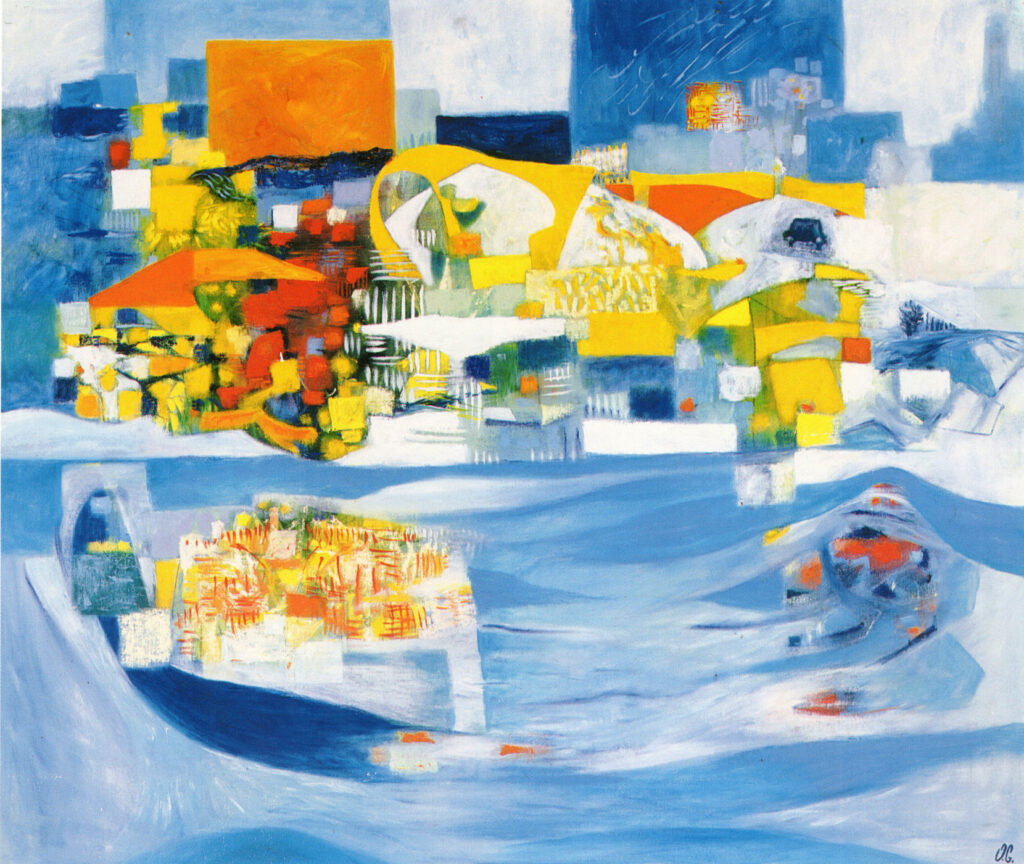 OG-OBRA-PINT-1998 - Omar Gatica - Domingo por la Mañana, 1998. Óleo sobre tela, 112 x 130 cm.
