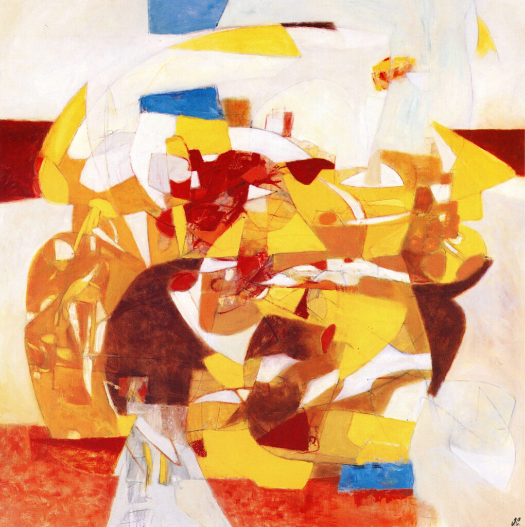 OG-OBRA-PINT-1998 - Omar Gatica - Música Callada, 1998. Óleo sobre tela, 110 x 110 cm.