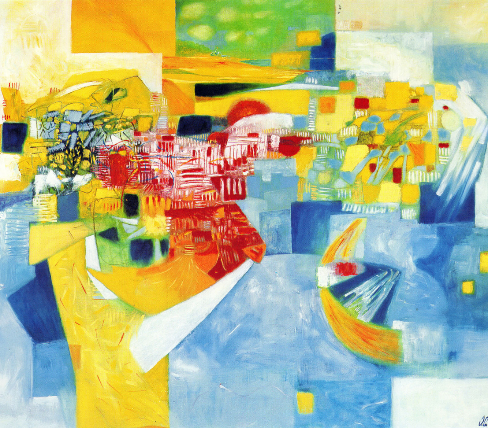 OG-OBRA-PINT-1998 – Omar Gatica – Primera Mirada de un Pasajero, 1998. Óleo sobre tela, 113 x 130 cm. OG-OBRA-PINT-1998 – Omar Gatica – Primera Mirada de un Pasajero, 1998. Óleo sobre tela, 113 x 130 cm.