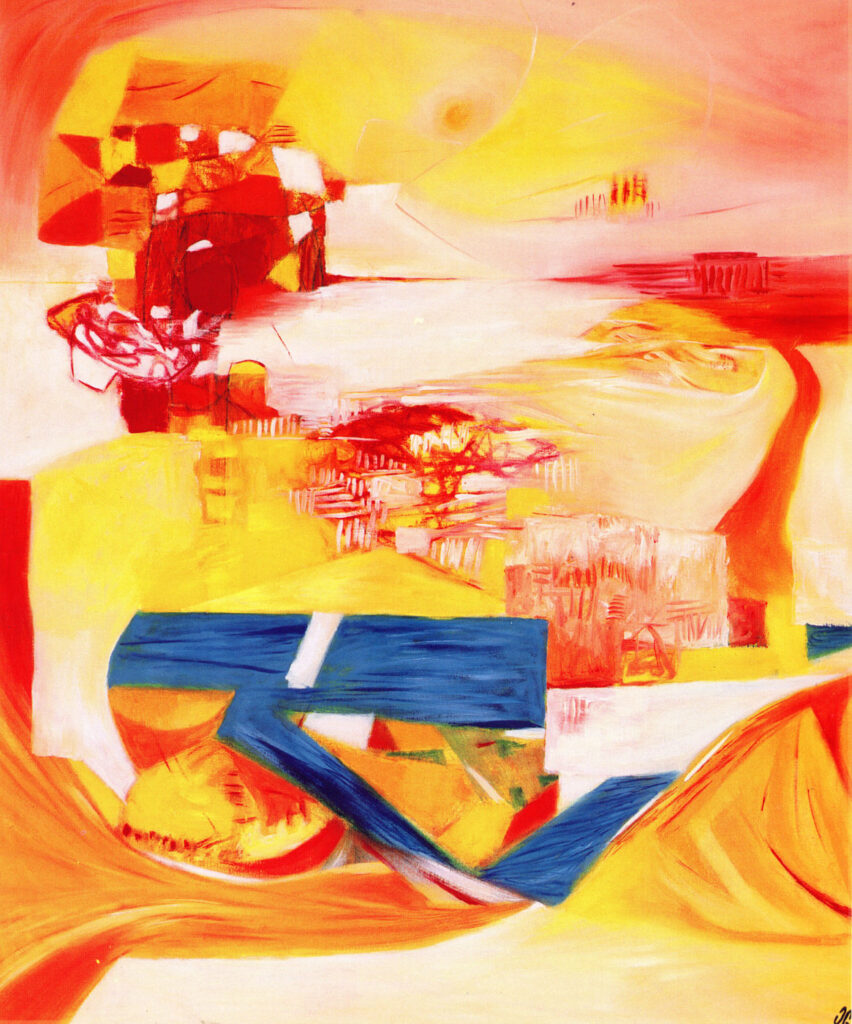 OG-OBRA-PINT-1998 - Omar Gatica - Viaje Hacia el Verano, 1998. Óleo sobre tela, 120 x 110 cm.