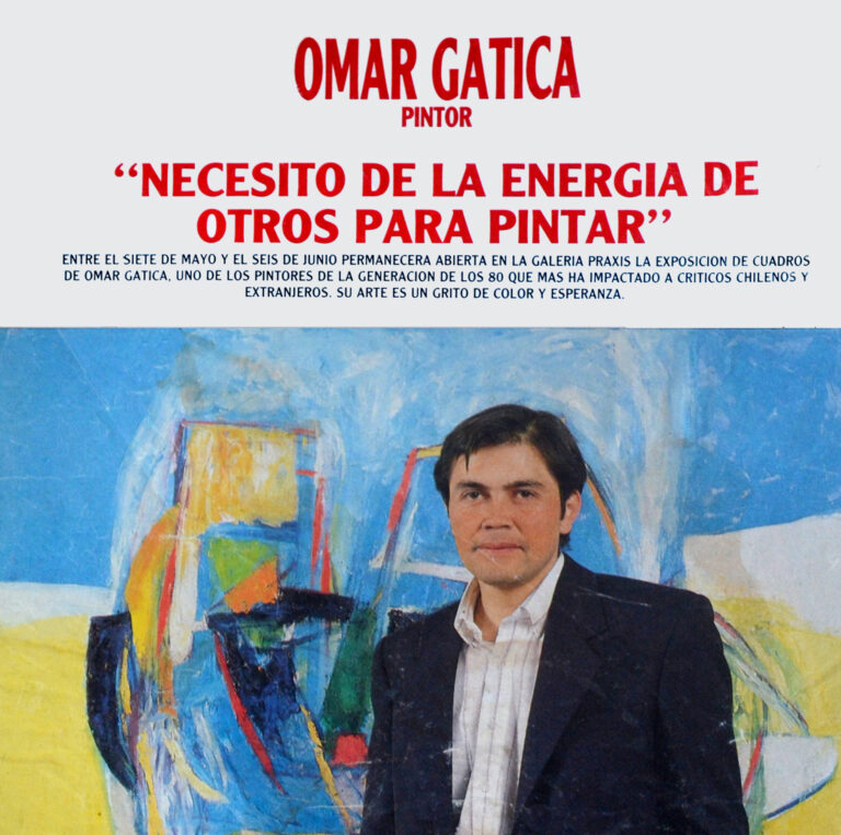 OMAR GATICA PINTOR: “NECESITO DE LA ENERGÍA DE OTROS PARA PINTAR”